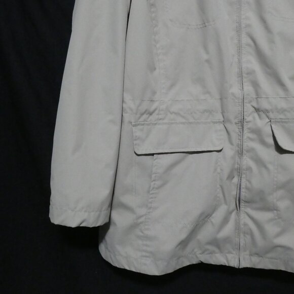 IZOD | large | Beige Hooded Jacket With Plaid Lining | Removeable Hood - Picture 7 of 15